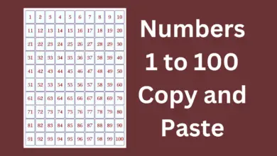 copy and paste numbers 1-100