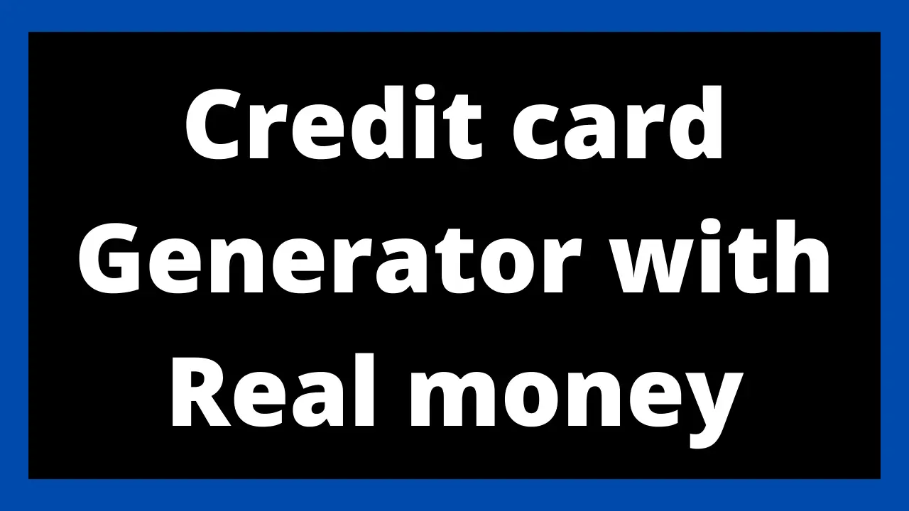 Credit card generator with real money 2023 | Valid cc