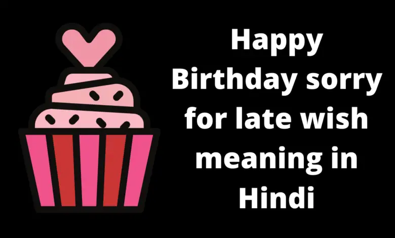 Happy birthday sorry for late wish meaning in Hindi