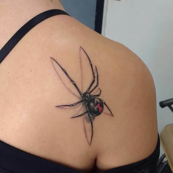 black widow symbol tattoo