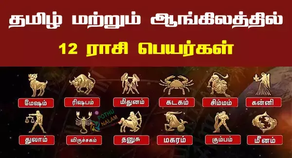What is zodiac sign in Tamil